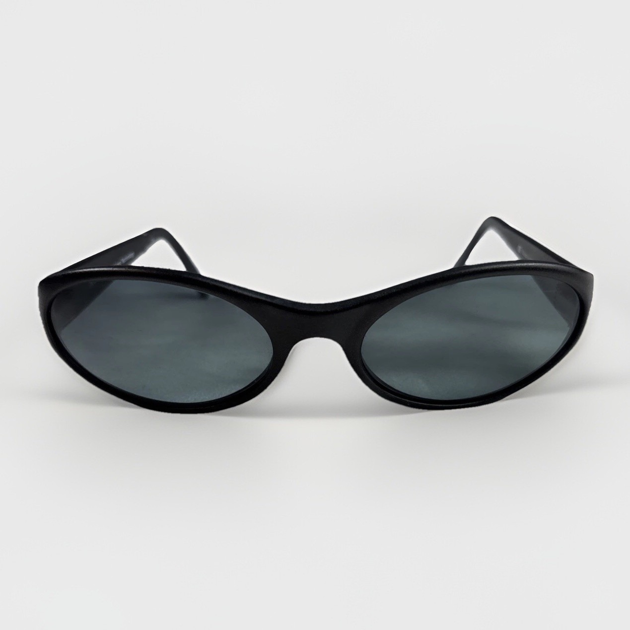 Xoor 2953a Rare Polarized Sunglasses Black Oval Sporty Made In Italy *Read